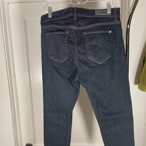 Baldwin Womens Karlie High Rise Cropped Skinny Jean Size 32 Dark Wash Stretchy - Picture 3 of 6